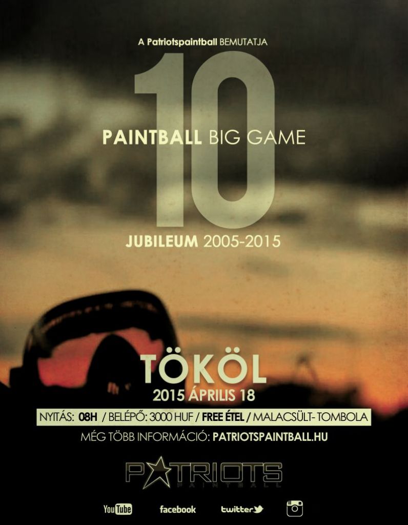 10 Jubileumi Paintball Big Game